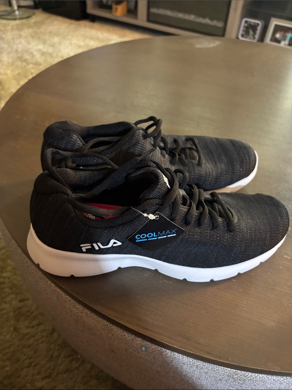 Fila Black and White CoolMax Runner Sneakers